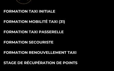 Mathieu Formation vous propose des formations liées à notre métier de Taxi